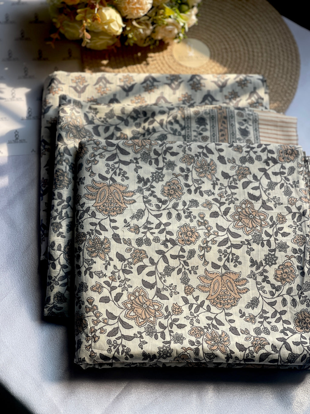 Premium Cotton unstitched kurti set